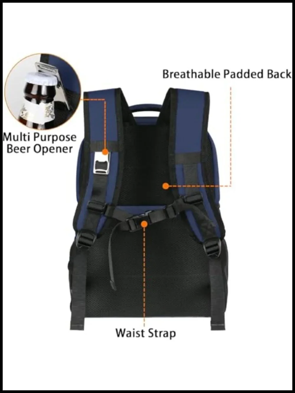 Insulated Leakproof Cooler Backpack for Men Women Dual Compartment Camping